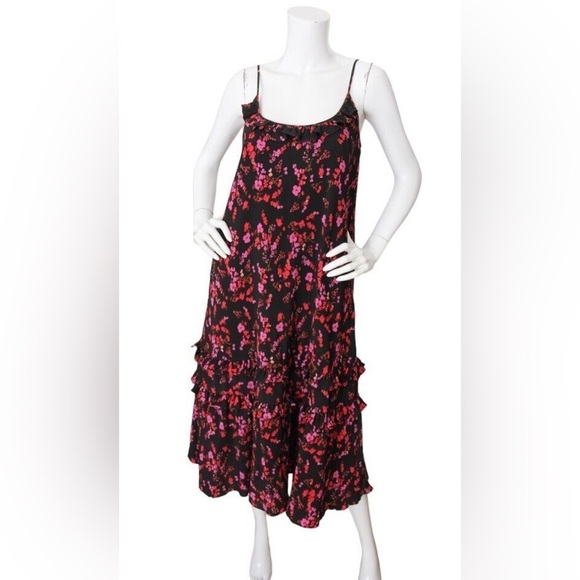 Hatch Dresses & Skirts - Hatch floral ribbed midi maternity dress sz sm